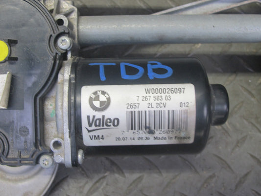 14-16 BMW F30 F31 F32 F33 F34 Windshield Wiper Transmission Linkage w Motor OEM