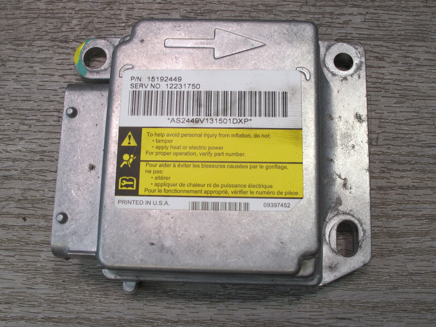 03-04 HUMMER H2 SRS AIRBAG CONTROL MODULE UNIT W/ SENSOR SET OEM