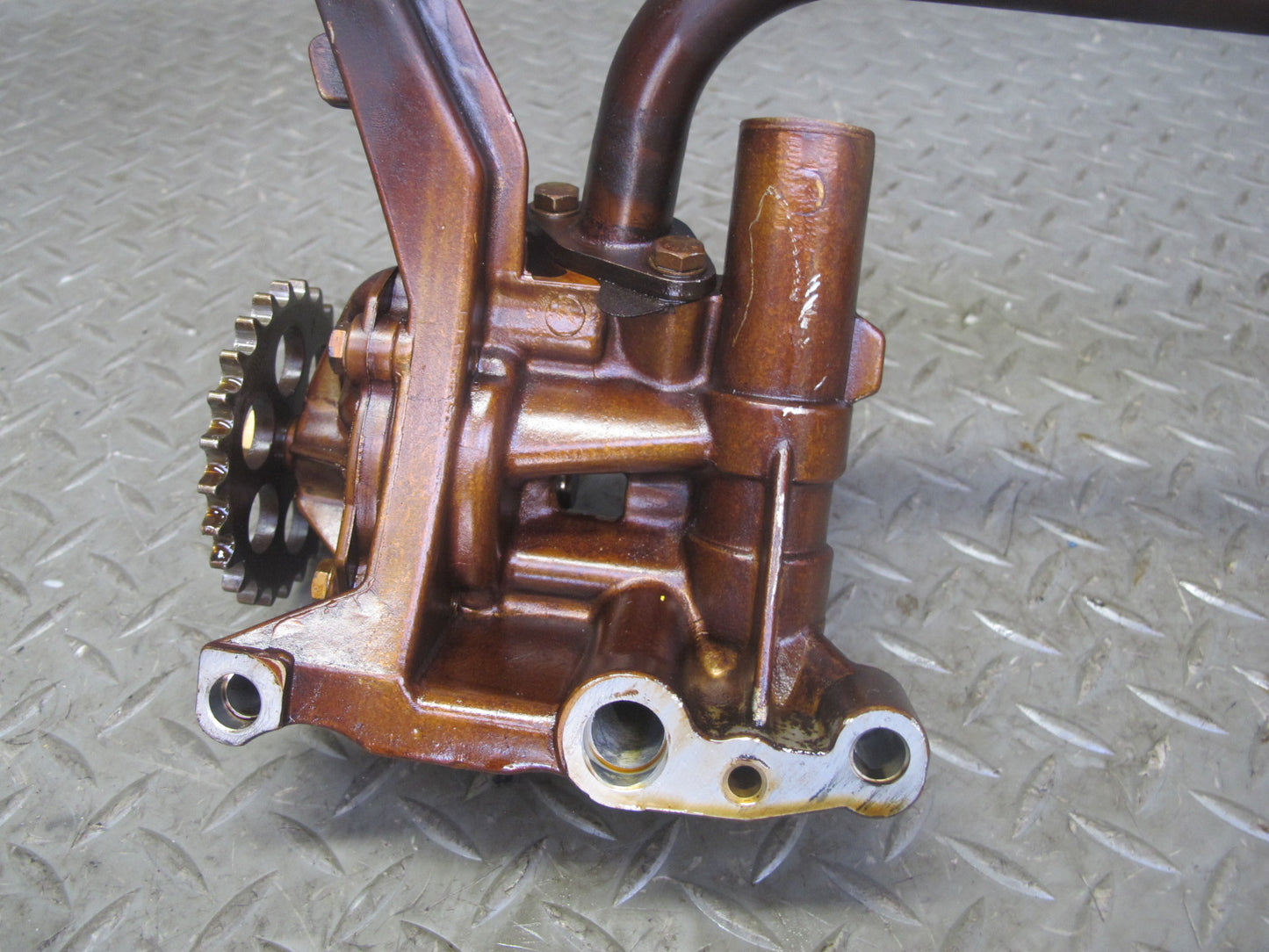 93-99 BMW E36 M50 M52 Engine Motor Oil Pump w Pickup Suction Tube Pipe OEM