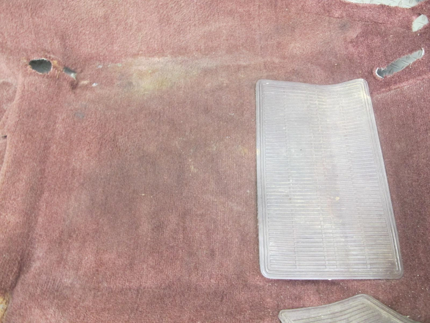86-92 Toyota Supra MK3 Interior Floor Carpet Liner Cover Maroon w Foot Rest OEM