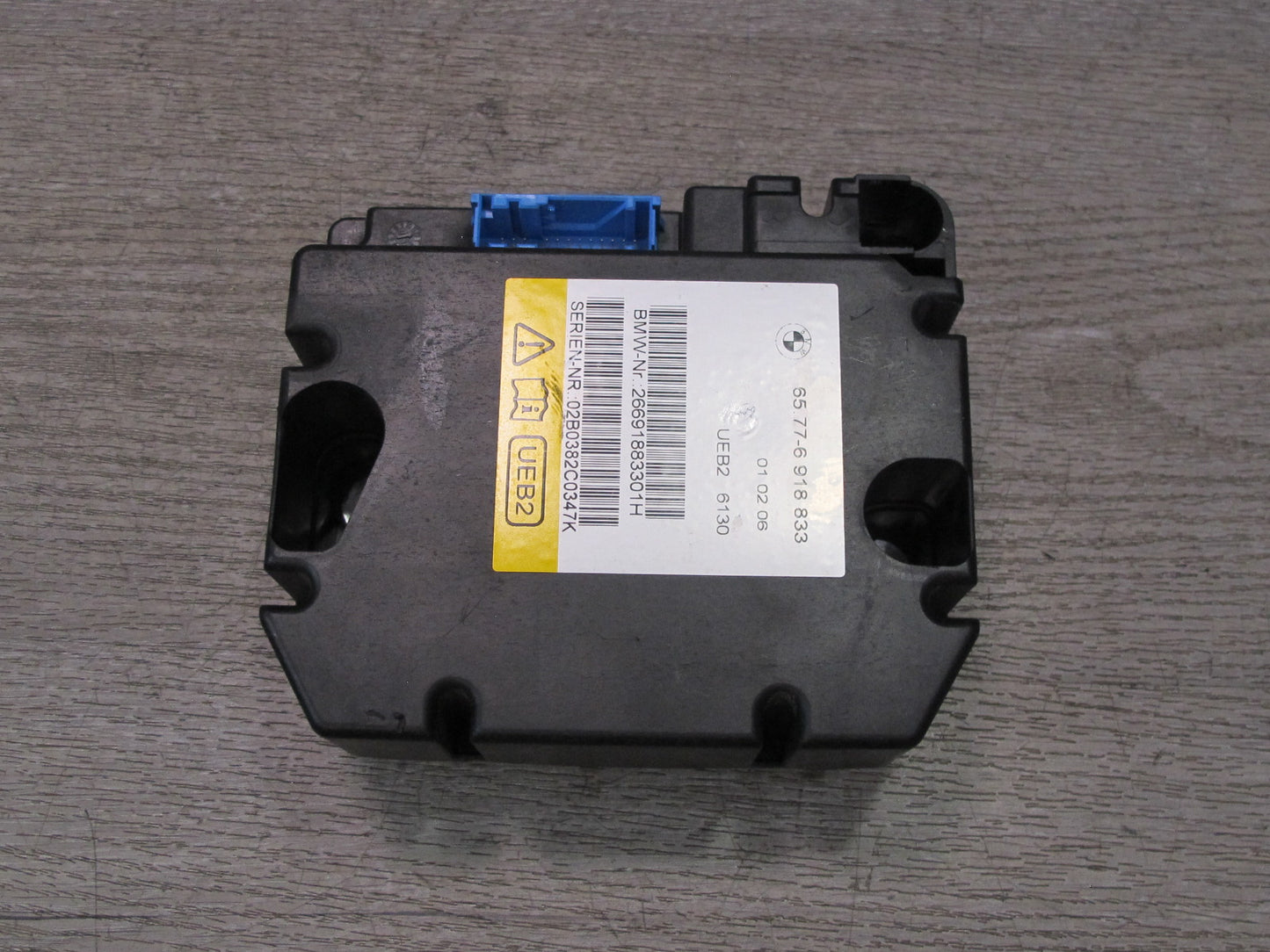 01-06 BMW E46 CONVERTIBLE ROLL OVER DETECTION CONTROL UNIT 6918833 OEM