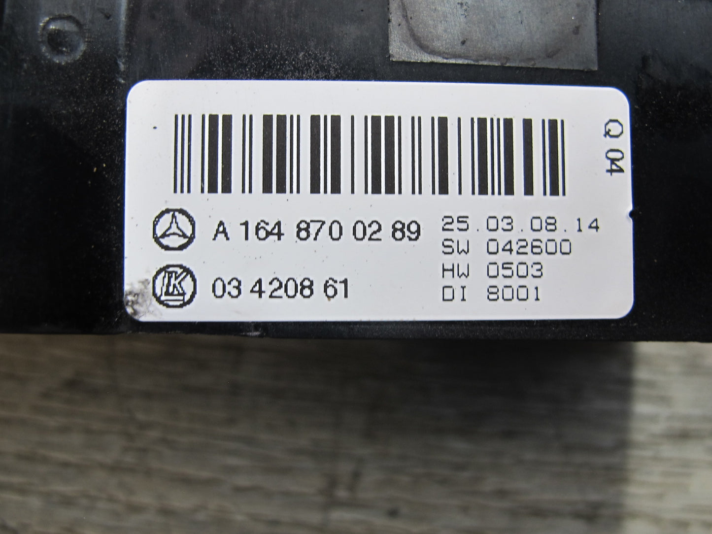 06-11 Mercedes X164 W164 GL Ml-class Rear A/C Heater Climate Control Switch OEM