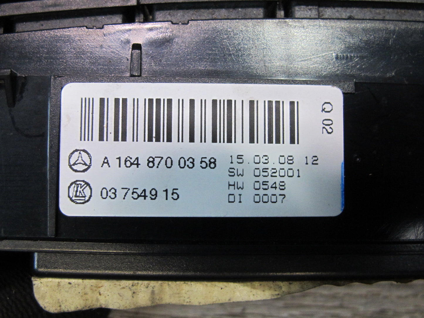 07-11 Mercedes W164 ML63 AMG Center Console Switch Panel w Hazard Switch OEM