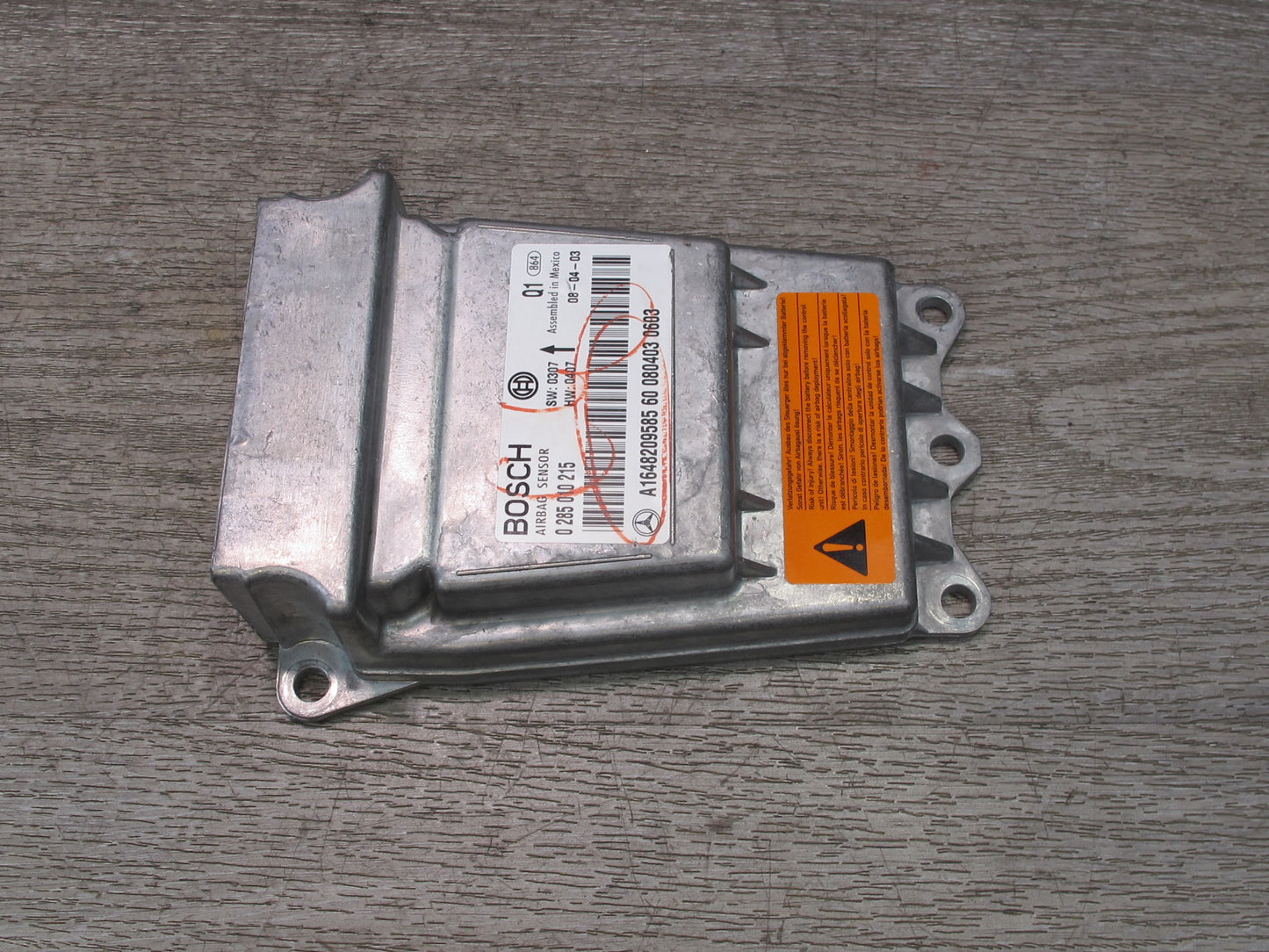 06-13 MERCEDES W164 X164 ML-CLASS SRS AIRBAG CONTROL MODULE UNIT A1648209585 OEM
