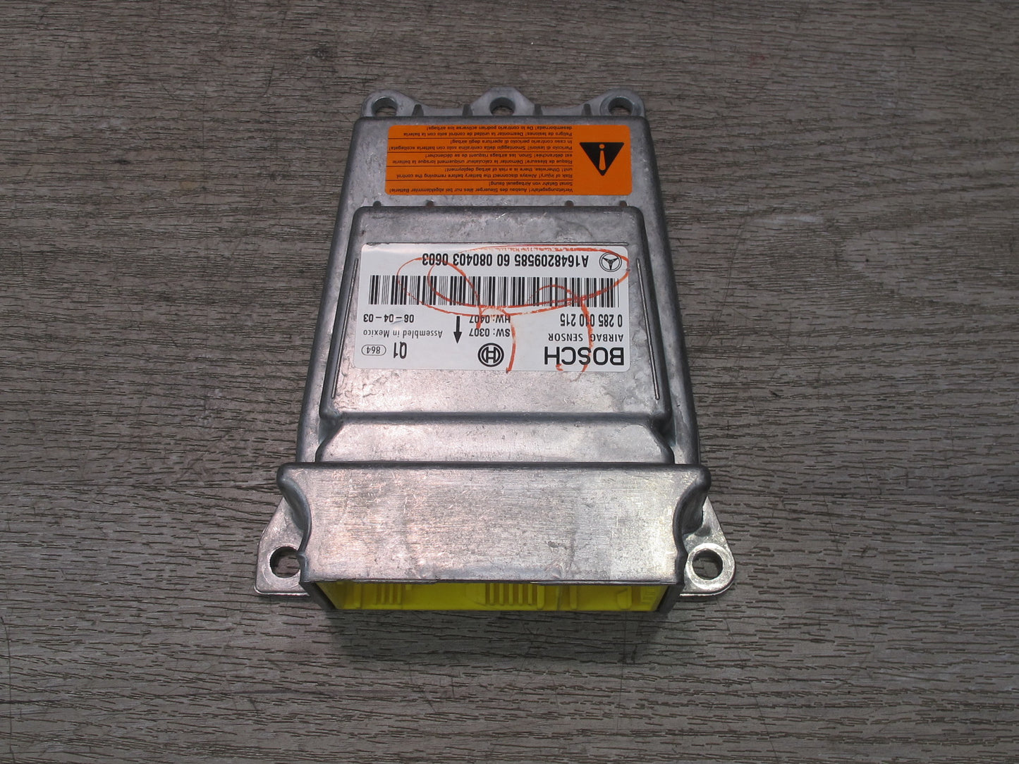 06-13 MERCEDES W164 X164 ML-CLASS SRS AIRBAG CONTROL MODULE UNIT A1648209585 OEM