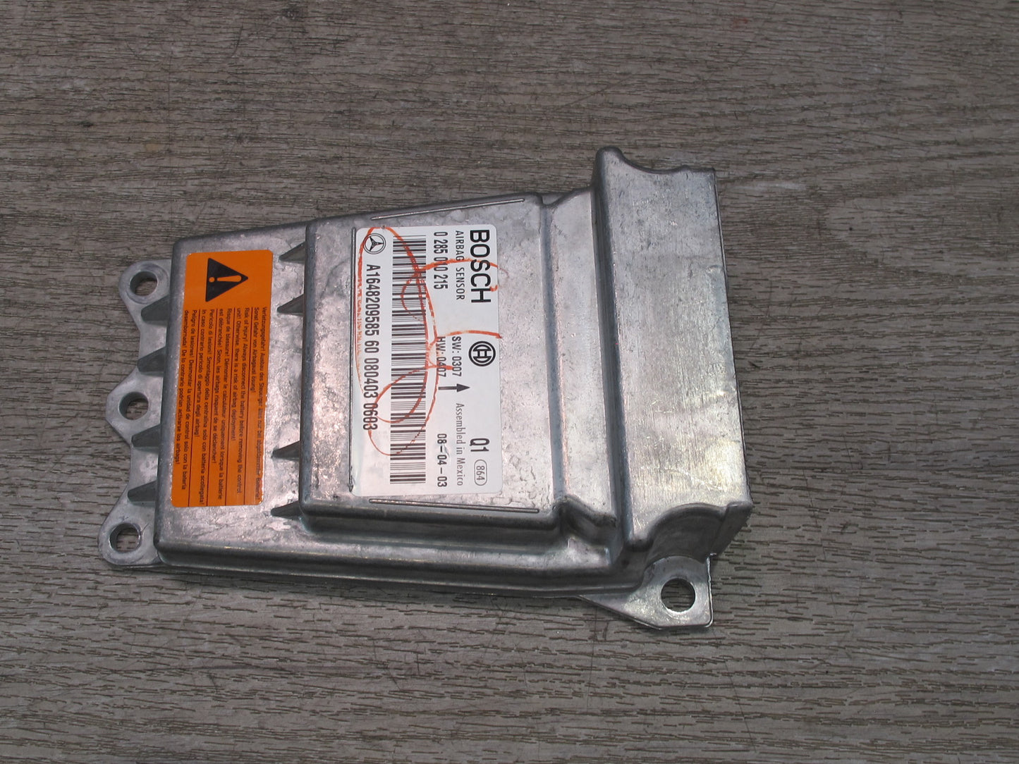 06-13 MERCEDES W164 X164 ML-CLASS SRS AIRBAG CONTROL MODULE UNIT A1648209585 OEM