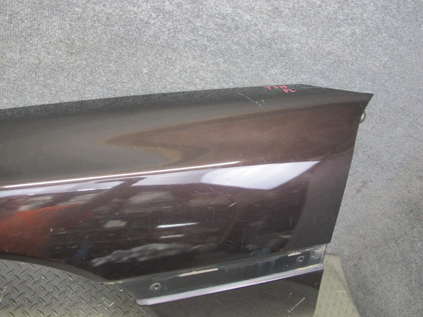86-92 Toyota Supra MK3 Front Left Fender Shell Panel Cover Black Ruby Pearl OEM
