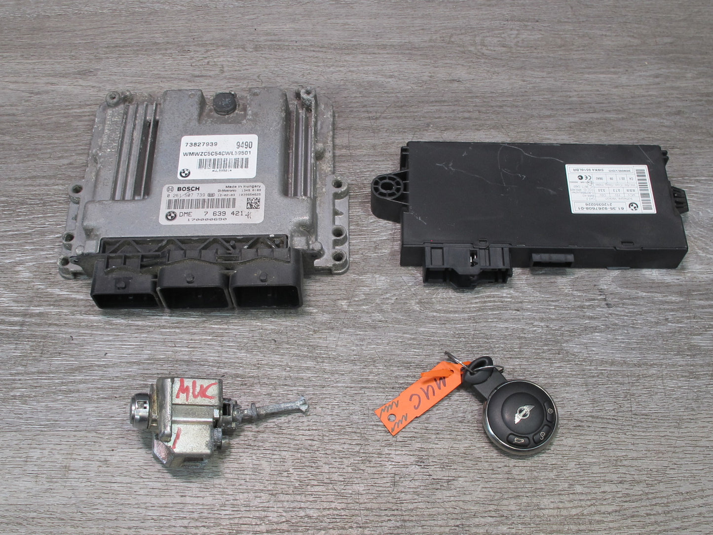 12-13 Mini S R55 R56 R57 R58 R59 R60 N18 Engine ECU DME CAS3 Lock KEY Set OEM