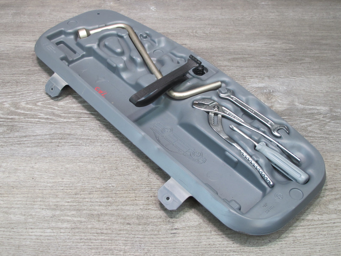 01-06 BMW E46 Convertible Spare Tire Lift Jack Wrench Tool KIT Case OEM
