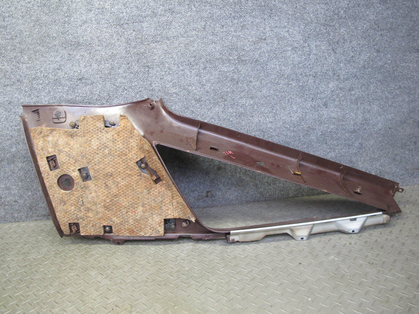 86-92 Toyota Supra MA70L Rear Left Quarter Window Trim Cover Panel Maroon OEM