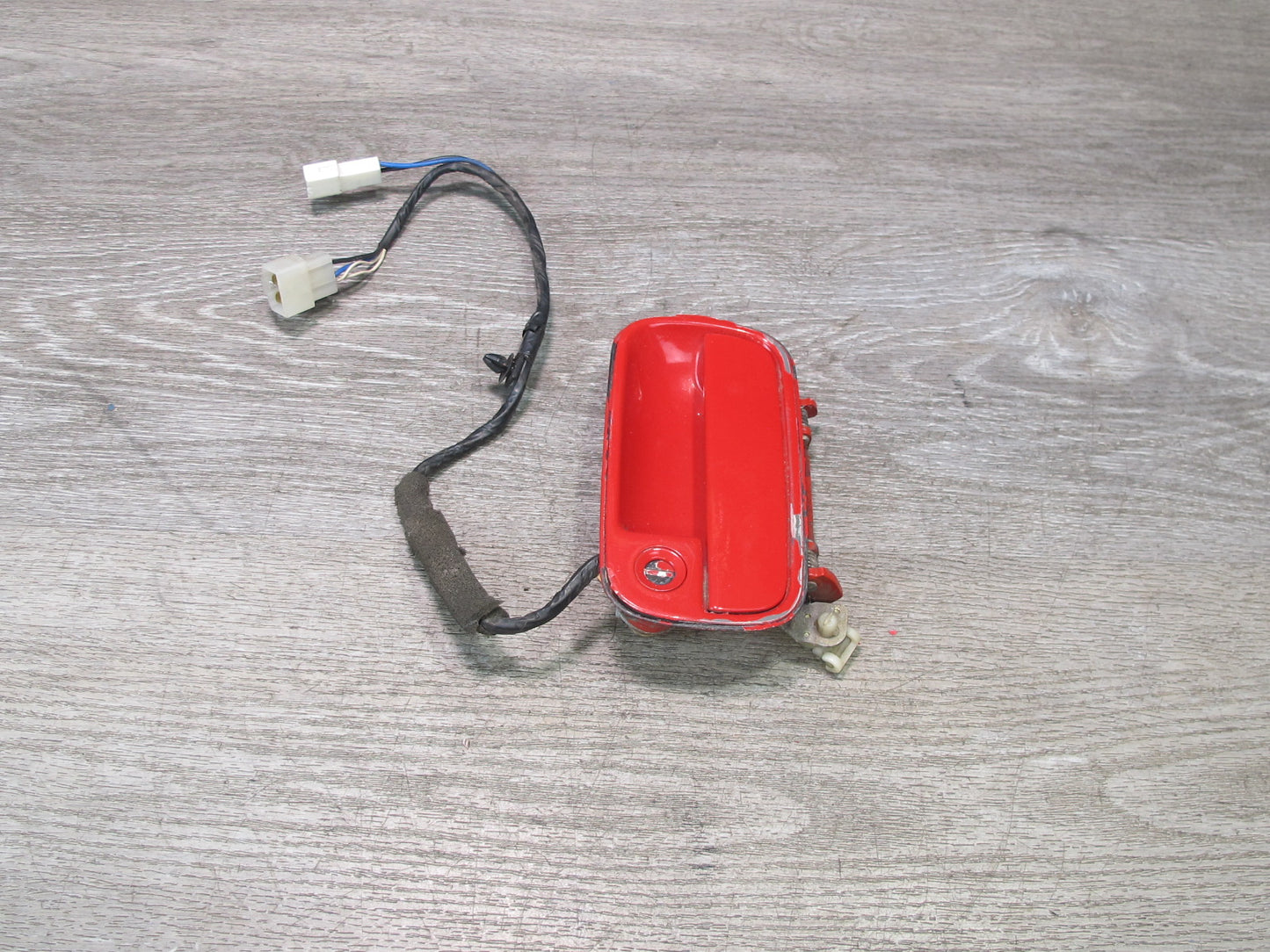 86-88 Mazda RX7 FC3S Set of 2 Left & Right Exterior Door Handle RED w Lock OEM