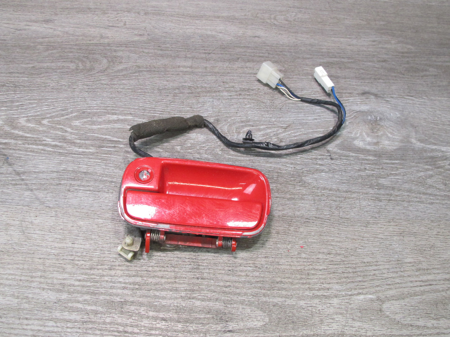 86-88 Mazda RX7 FC3S Set of 2 Left & Right Exterior Door Handle RED w Lock OEM