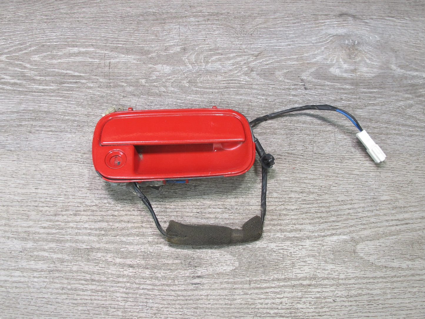 86-88 Mazda RX7 FC3S Set of 2 Left & Right Exterior Door Handle RED w Lock OEM