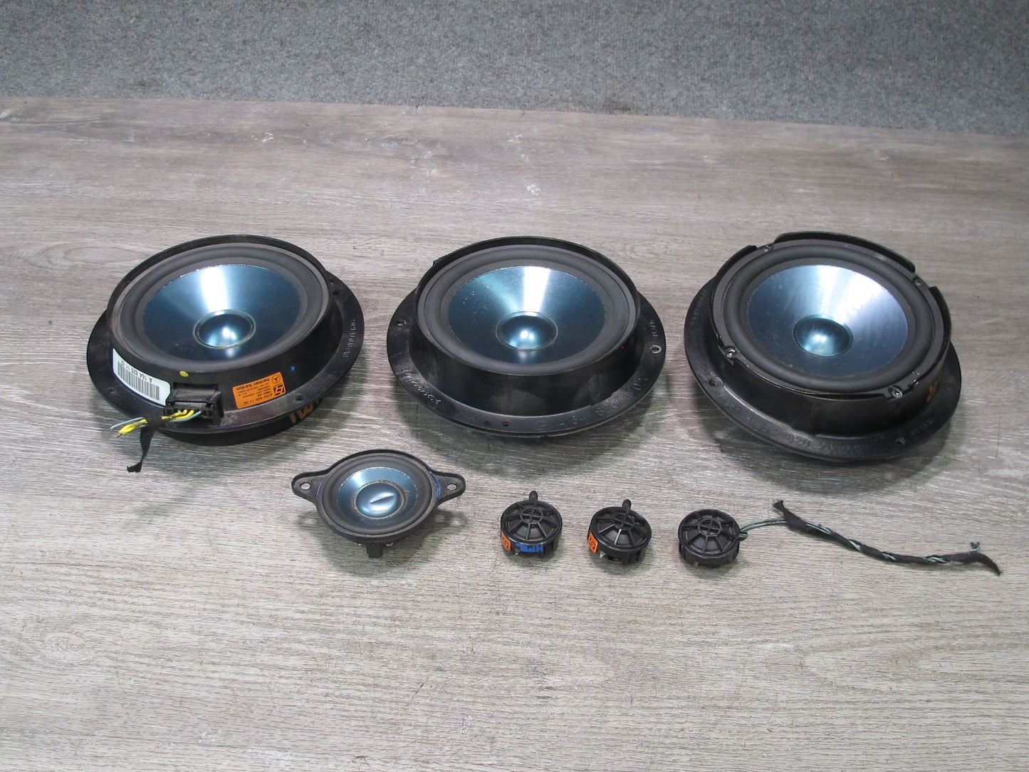06-11 Mercedes W164 ML Set of 8 Harman Kardon Door Dashboard Speaker Tweeter OEM
