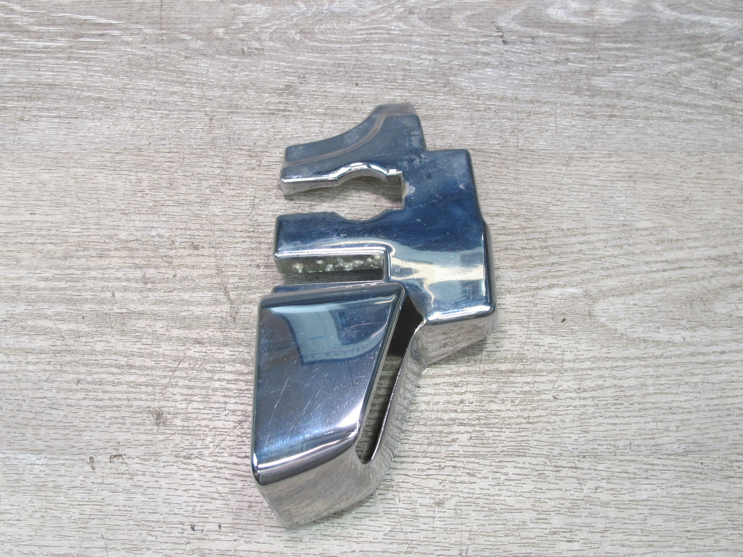 73-89 Mercedes R107 Convertible B Pillar TOP Hinge Latch Chrome Cover Set OEM