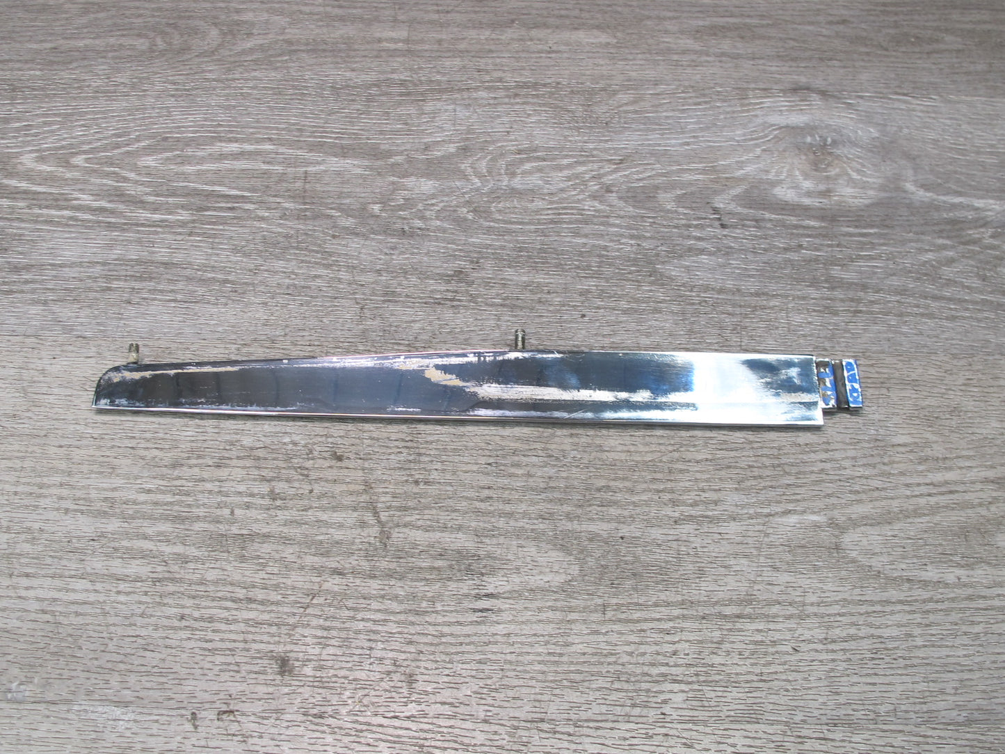 73-89 Mercedes R107 Rear Trunk Lid License Plate Light Lamp Chrome Molding OEM