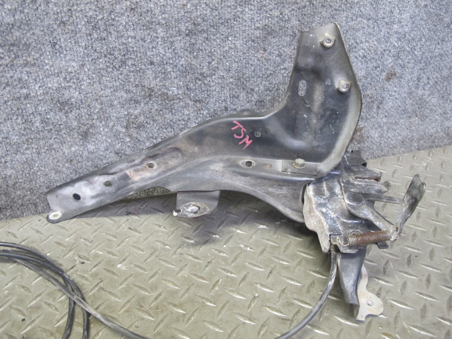 89-90 Toyota Supra MA70L Front Hood Lock Release Handle w Cable & Bracket OEM