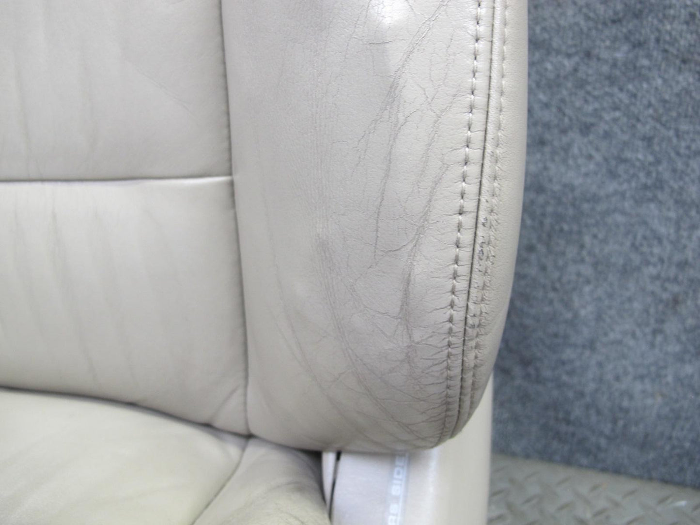 03-07 Lexus LX470 Front Left & Right Leather Seat Headrest Screen Ivory Set of 2