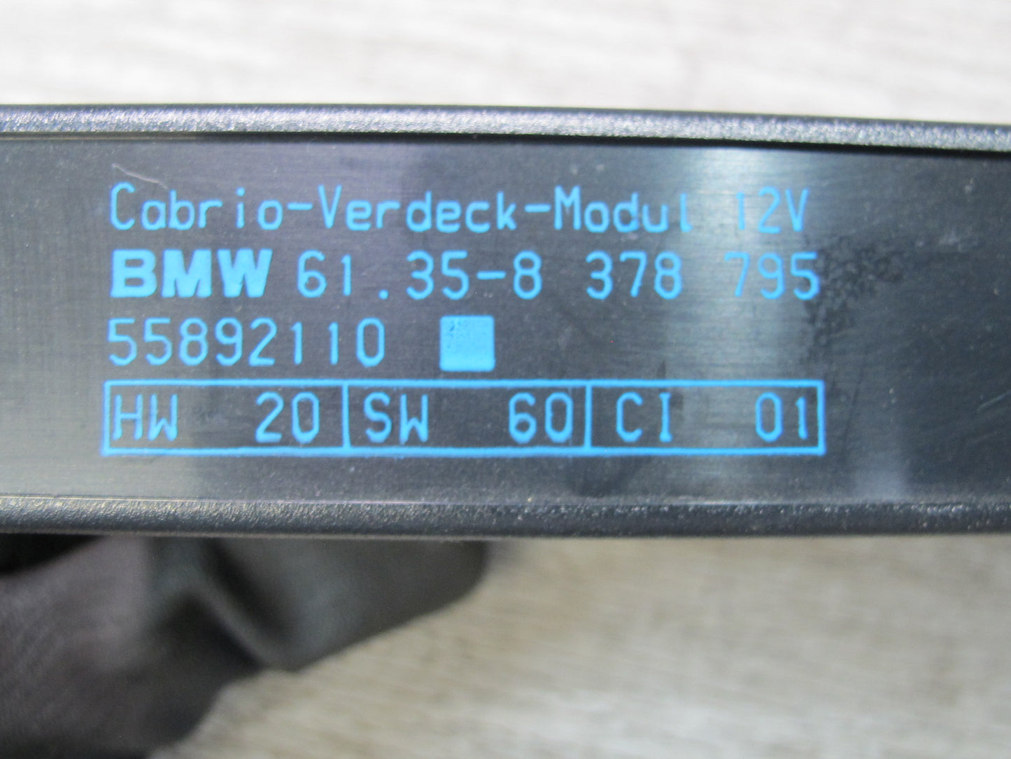 94-99 BMW E36 Convertible Folding Soft TOP Roof Control Module 8378795 OEM