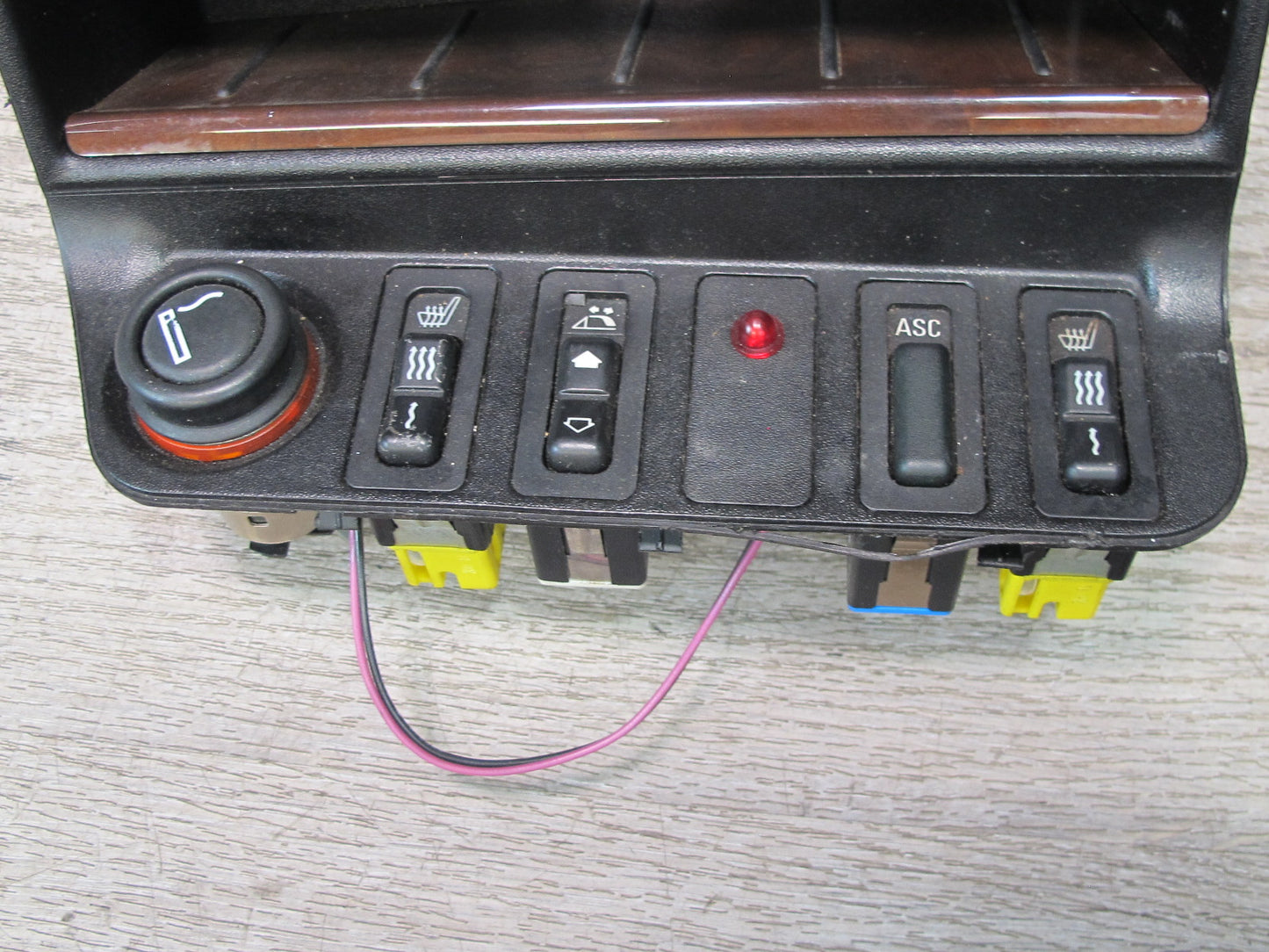 94-99 BMW E36 Convertible Console Storage TOP Roof Heated Seat ASC Switch OEM