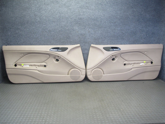 01-06 BMW E46 Coupe Convertible Left & Right Door Trim Cover Panel Set Beige OEM