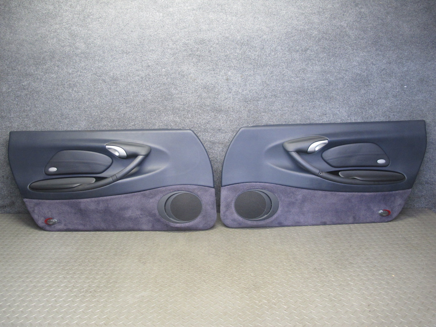 2003-2004 Porsche Boxster 986 Left & Right Side Interior Door Panel Blue Set