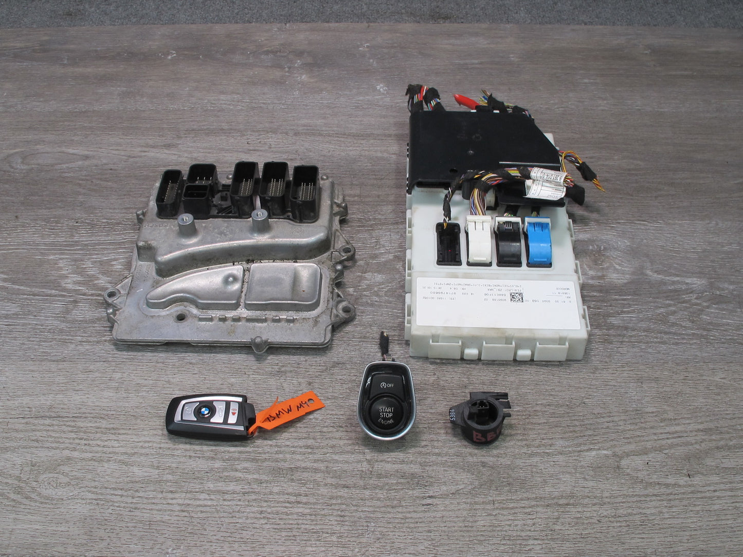 2015-2018 BMW F82 M4 S55 Engine ECU DME BCM BCU Immo Start Stop KEY Set