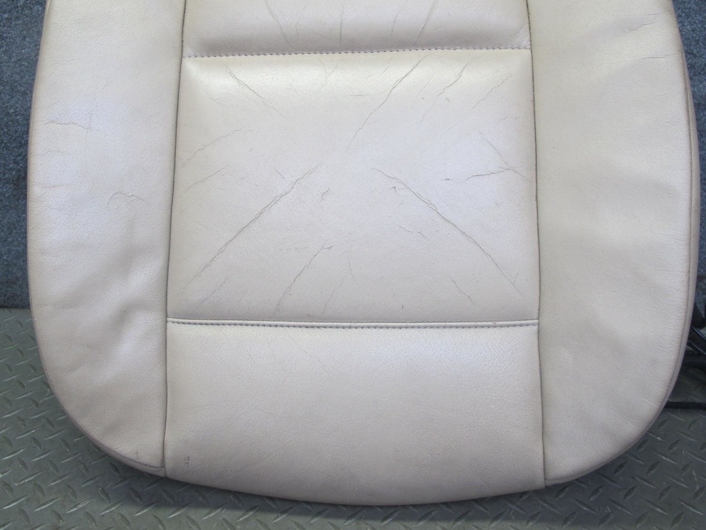 01-06 BMW E46 Convertible Front Right Seat Lower Cushion Leather Beige OEM