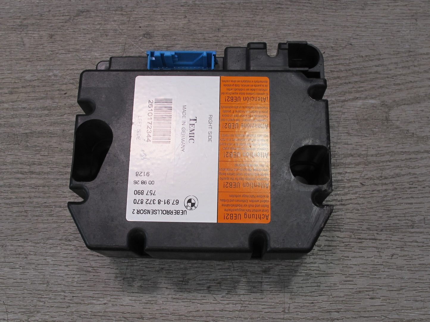 94-99 BMW E36 3-SERIES Convertible Rollover Sensor Module 8372870 OEM