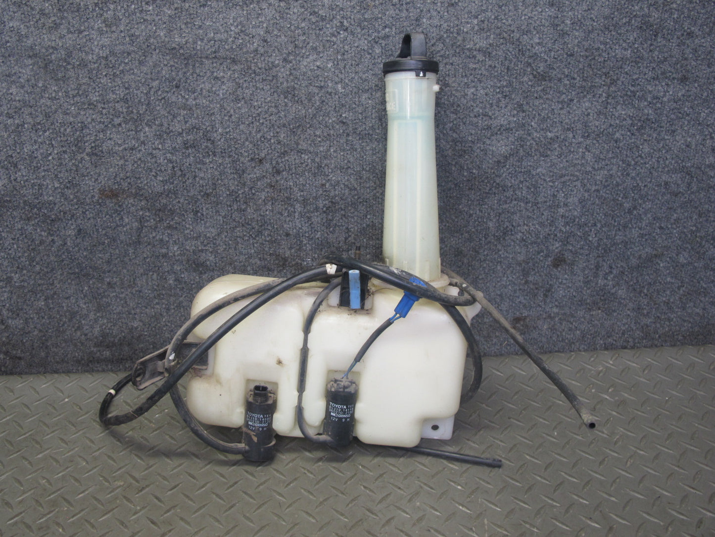 89-90 Toyota Supra MK3 MA70L Windshield Washer Fluid Reservoir Tank w Pumps OEM