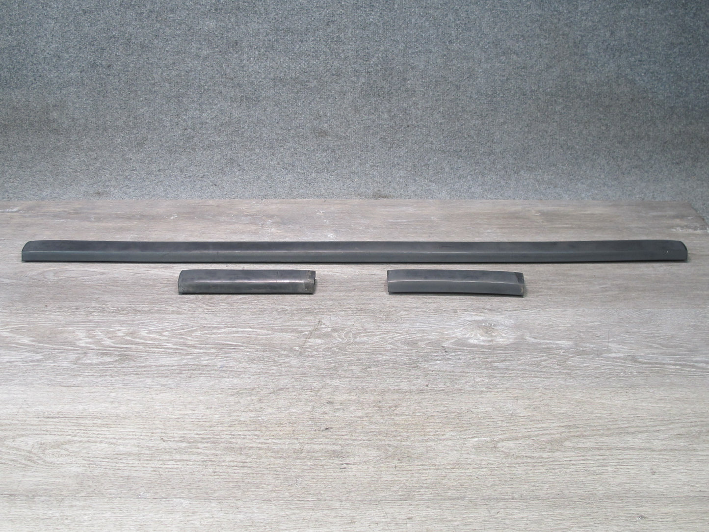 81-89 Mercedes R107 Set of 3 Rear Bumper Rubber Guard Strip OEM
