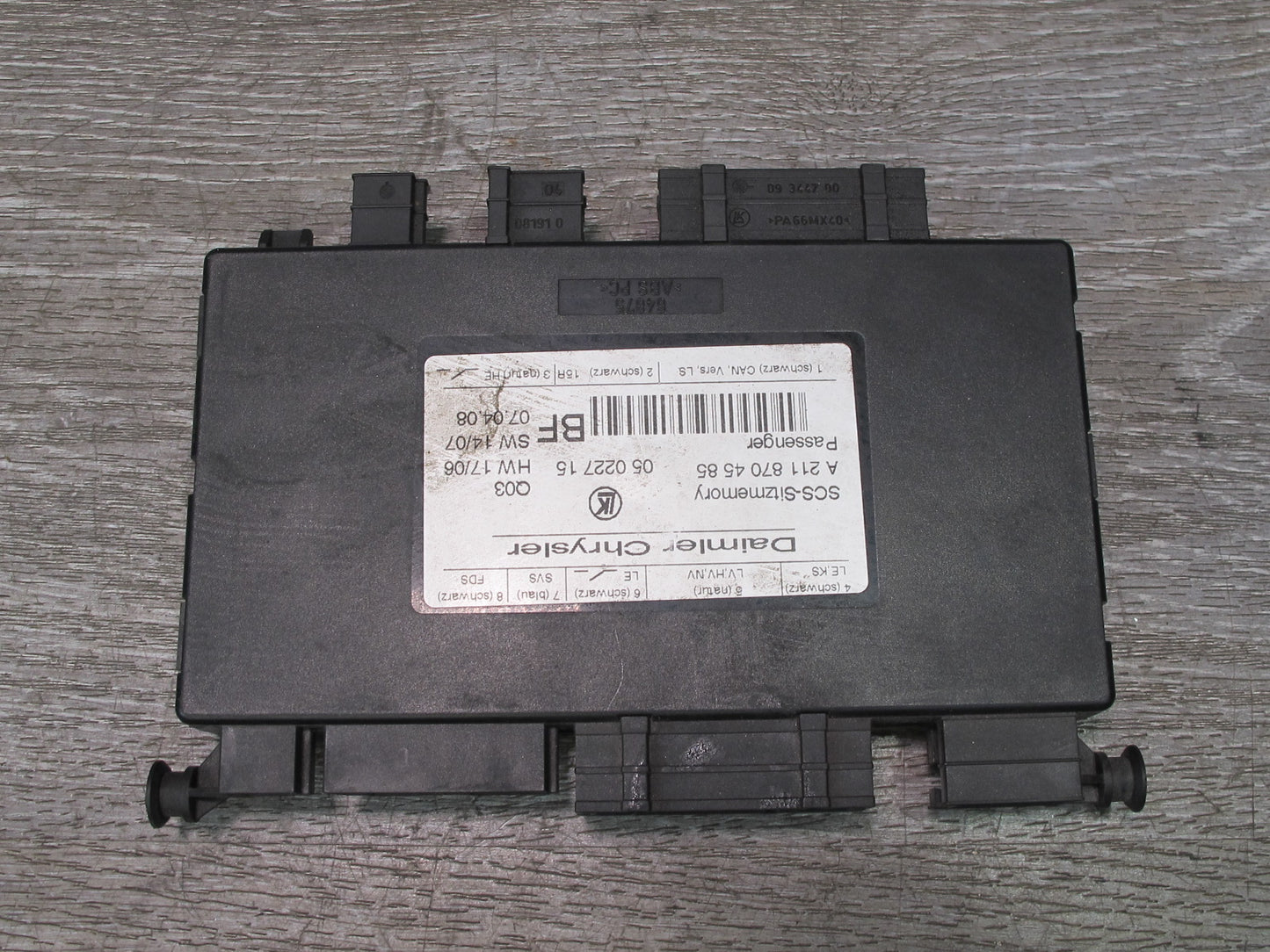 06-08 Mercedes X164 W164 GL ML Front Right Seat Control Module 2118704585 OEM