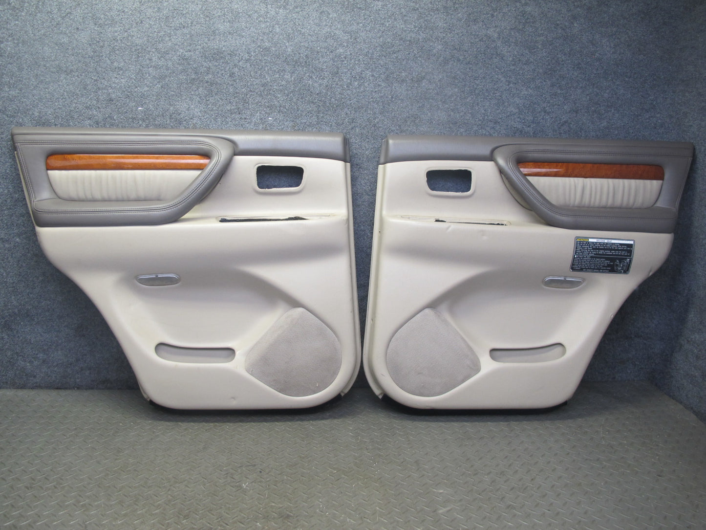 2004-2007 Lexus LX470 Rear Left & Right Door Interior Trim Cover Panel Set of 2