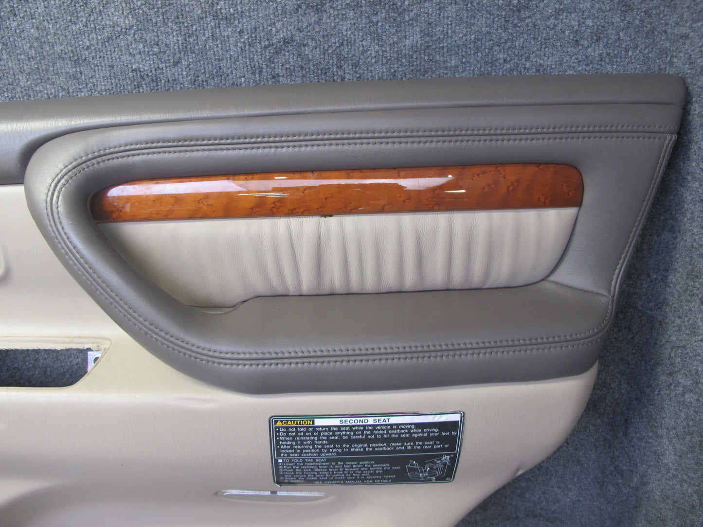2004-2007 Lexus LX470 Rear Left & Right Door Interior Trim Cover Panel Set of 2