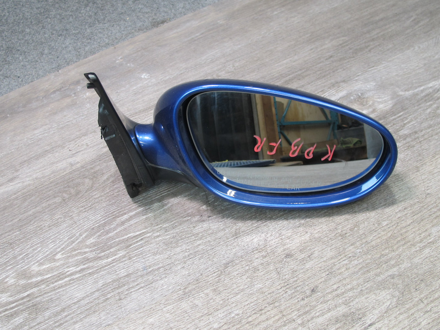 1997-2004 Porsche Boxster 986 Right Door Exterior Side View Heated Mirror Blue