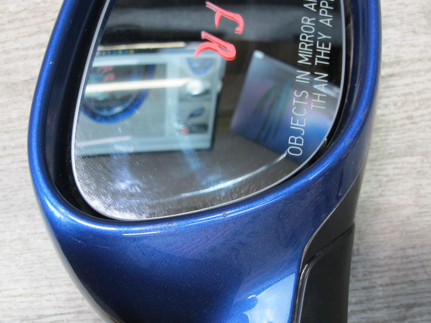 1997-2004 Porsche Boxster 986 Right Door Exterior Side View Heated Mirror Blue