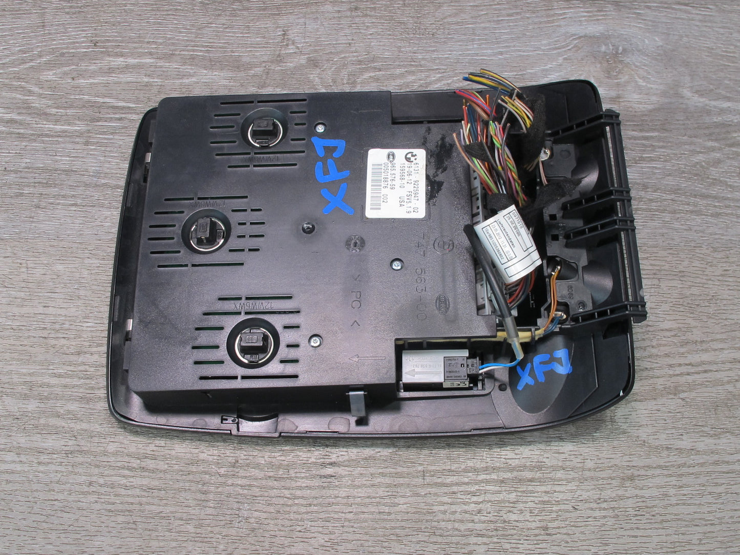 07-13 BMW E70 E71 E72 Overhead Console & Rear Reading Interior Light Black Set