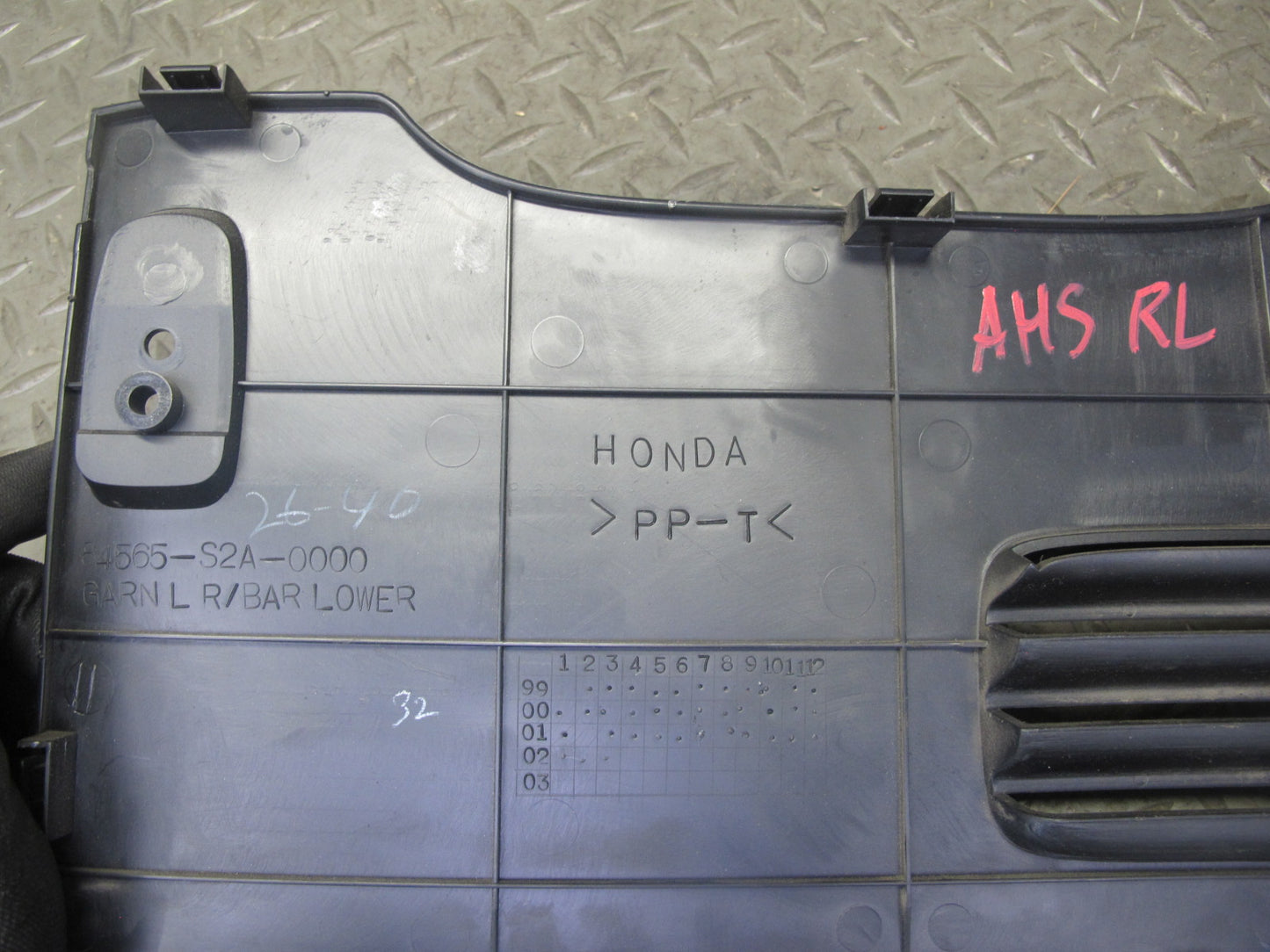 00-09 Honda S2000 Set of 2 Rear Left & Right Interior Console Trim Panel OEM