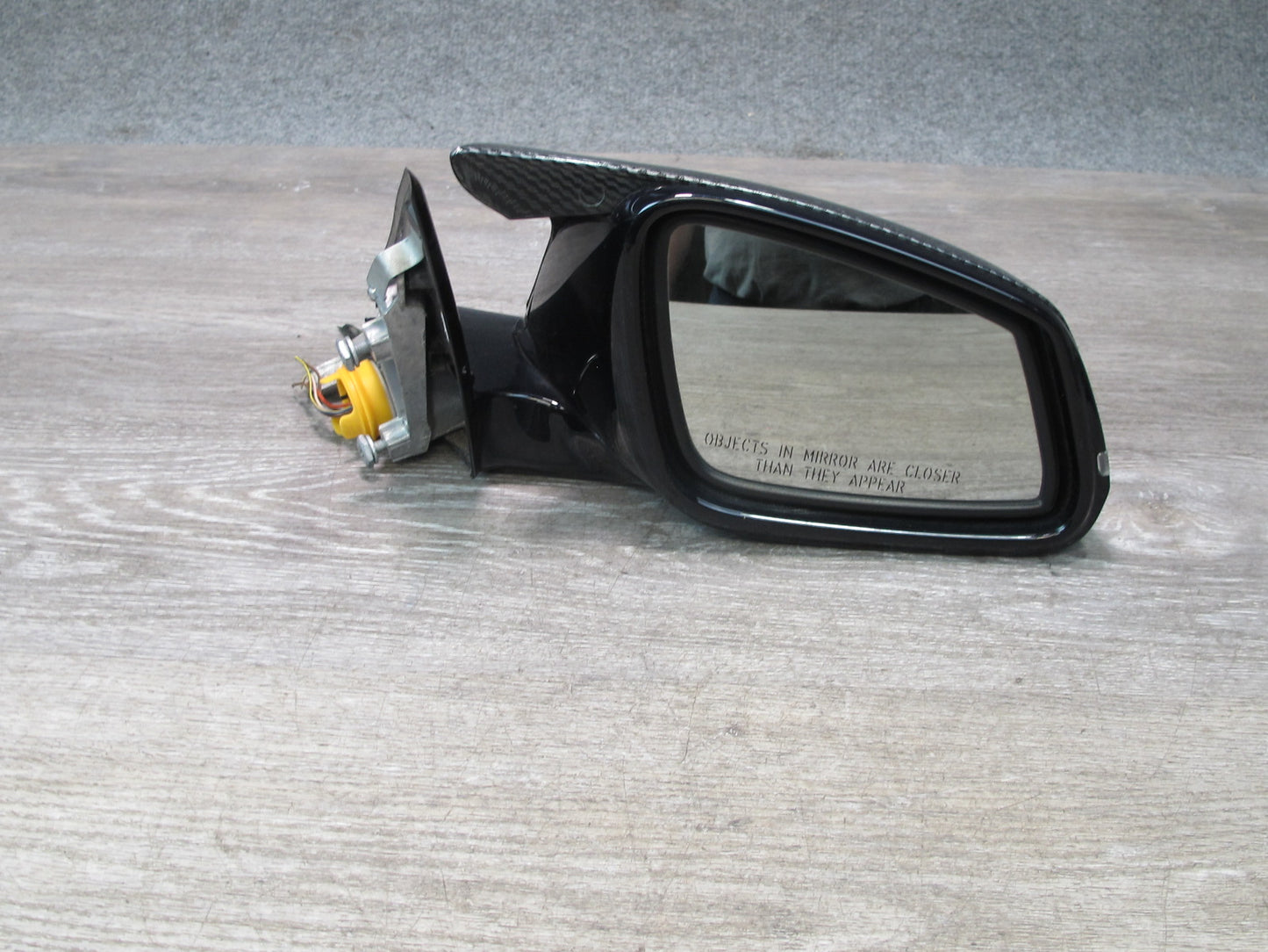 12-18 BMW F30 F31 Right Door Exterior Side View Heated Mirror w Carbon Cover