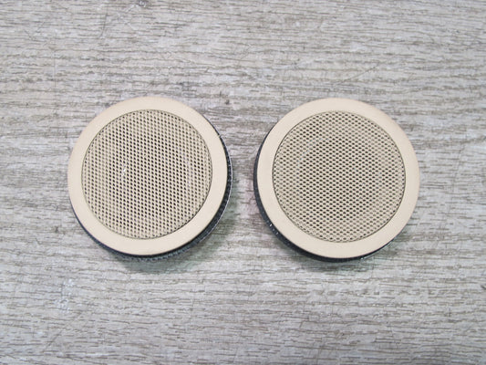 01-06 BMW E46 Convertible Set of 2 Rear Tweeter Speaker w Trim Beige OEM