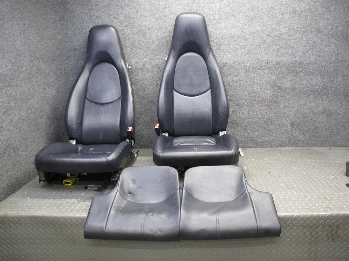 2005-2012 Porsche 911 997 Coupe Front & Rear Left & Right Leather Seat Set