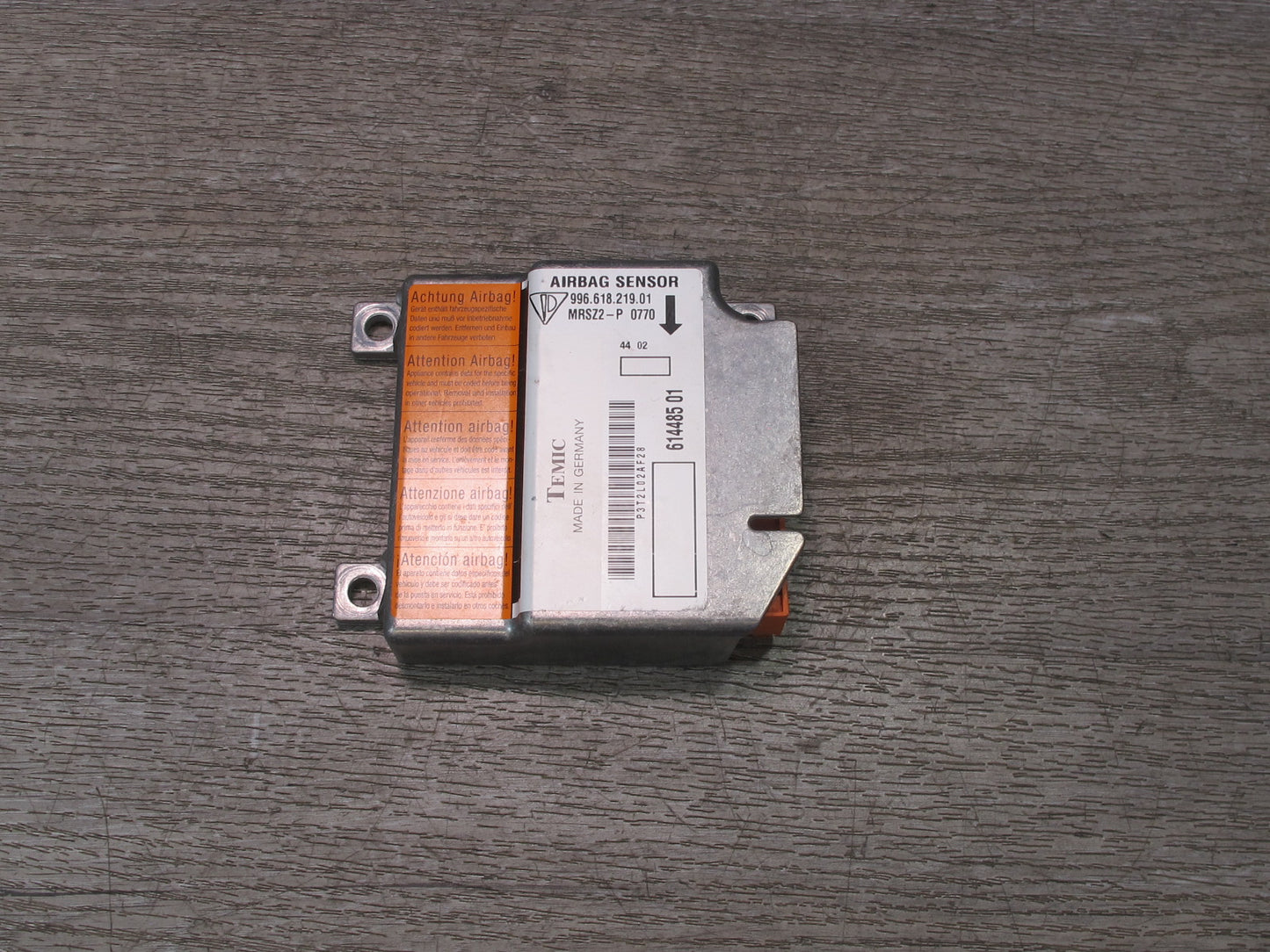 97-04 PORSCHE BOXSTER 986 SRS AIRBAG CONTROL MODULE UNIT W/ YAW RATE SENSOR OEM