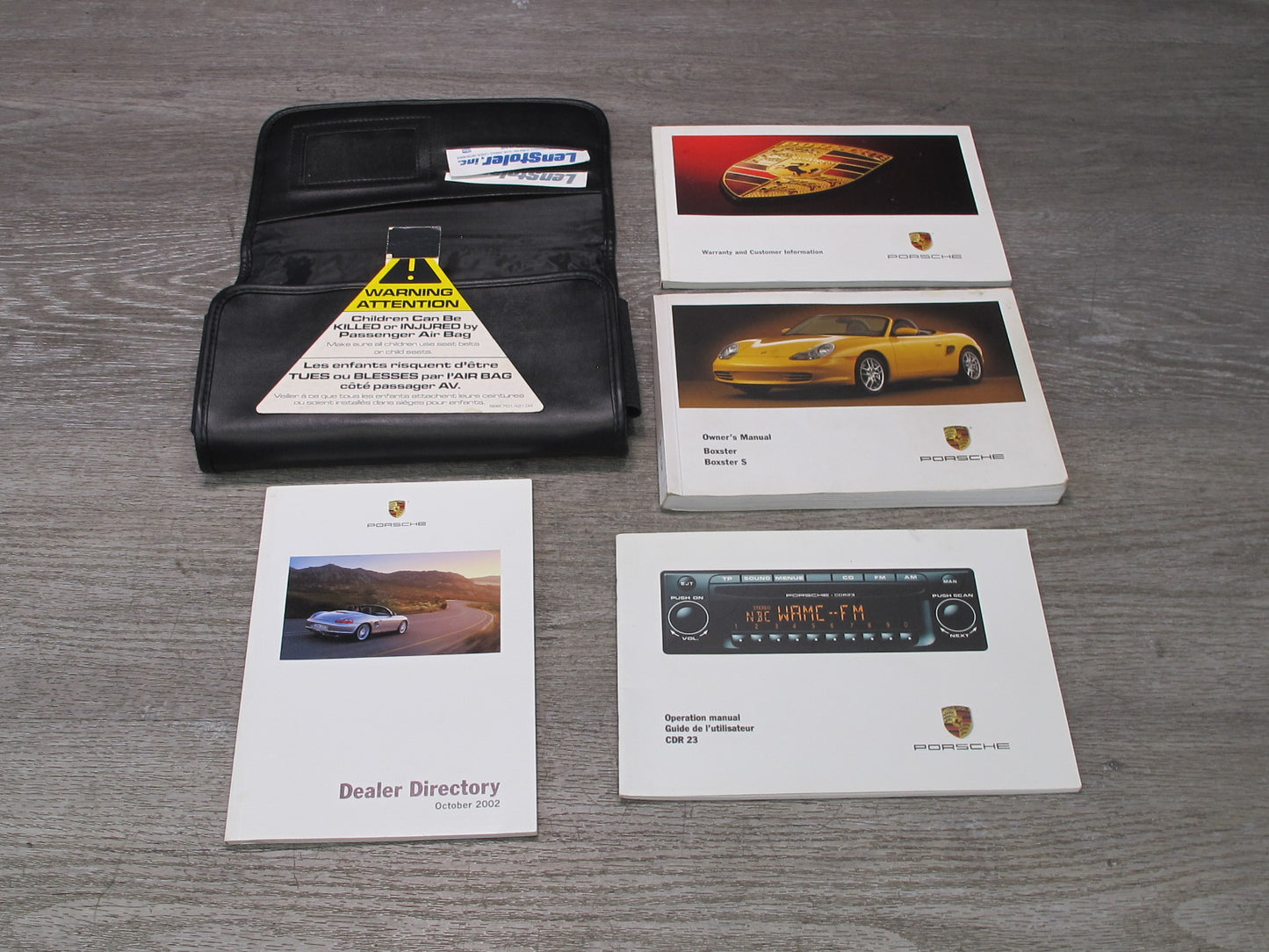 2003 Porsche Boxster 986 Owner User Operator Guide Manual Book W/ Case Set