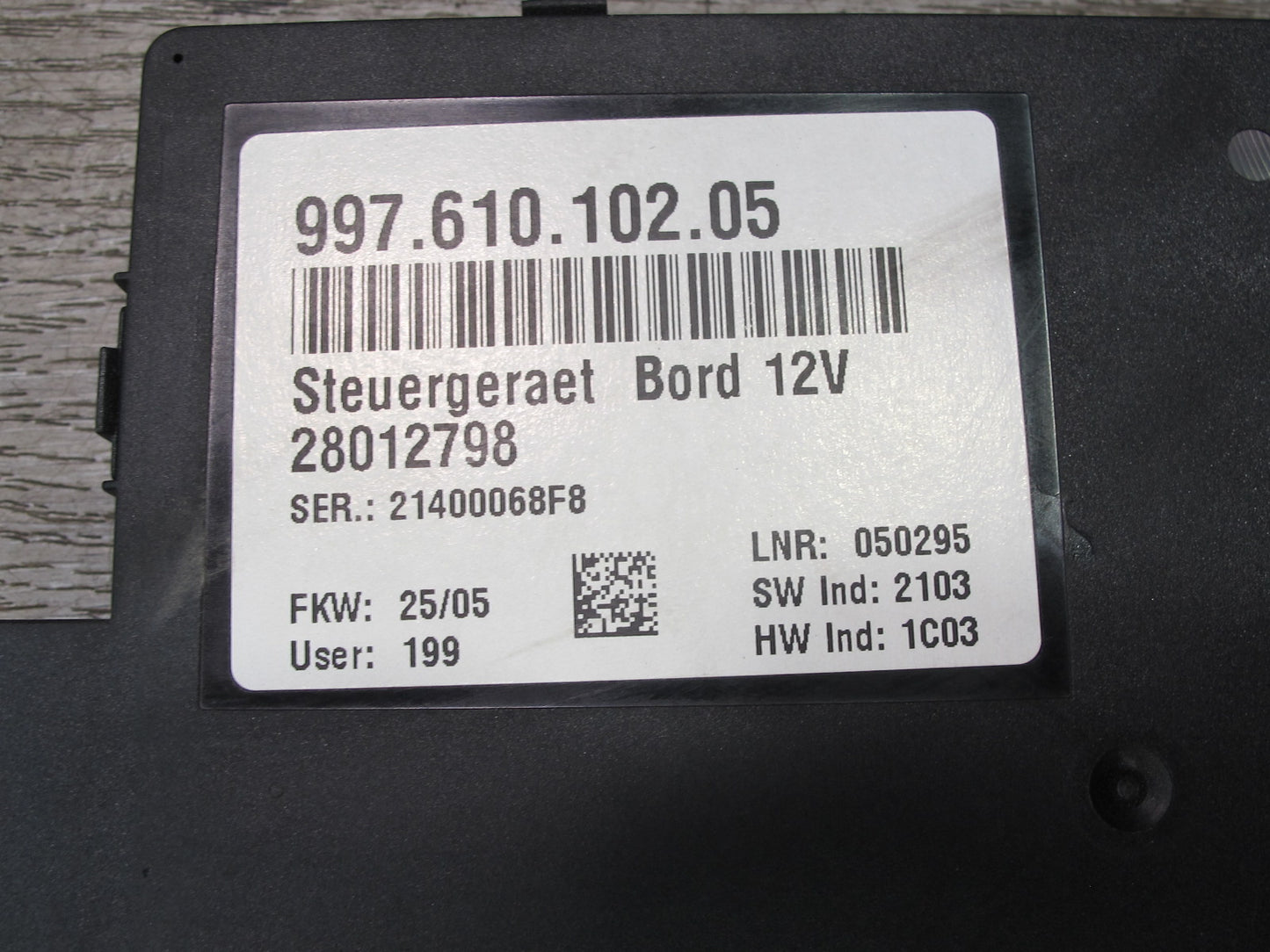2005-2012 Porsche 911 997 Boxster Body Control Module 99761010205