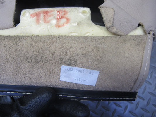 01-06 BMW E46 Convertible Front Left & Right Leather Headrest Beige OEM