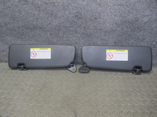01-06 BMW E46 Convertible Set of 2 Front Left & Right Sun Visor Black OEM