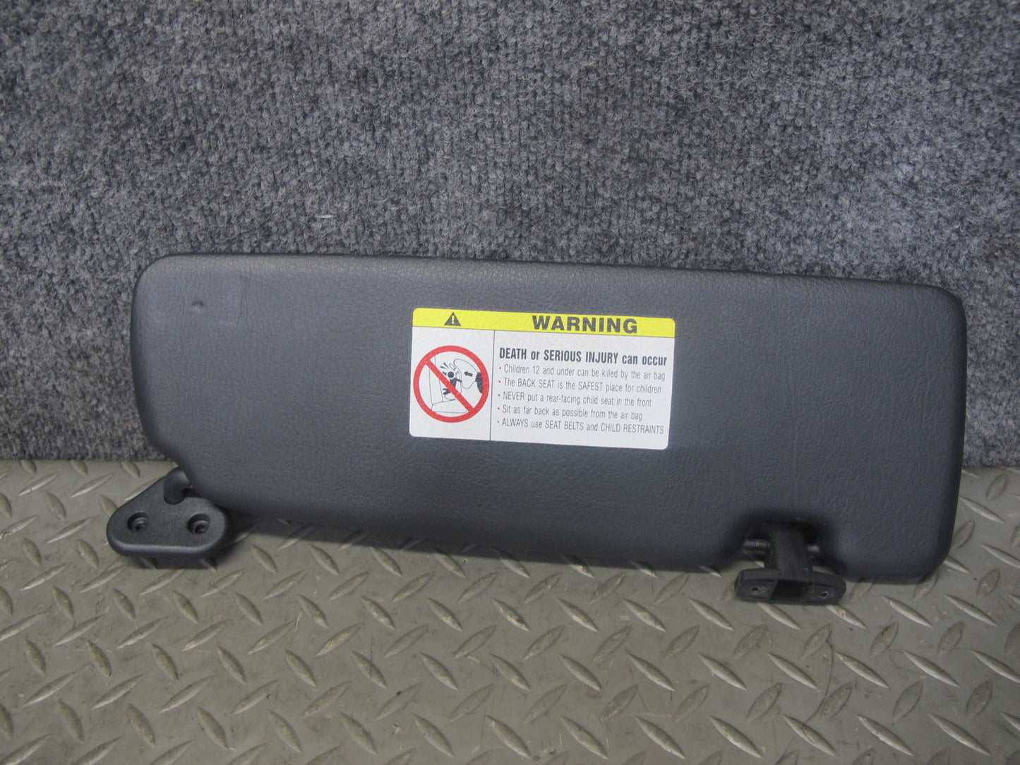 01-06 BMW E46 Convertible Set of 2 Front Left & Right Sun Visor Black OEM