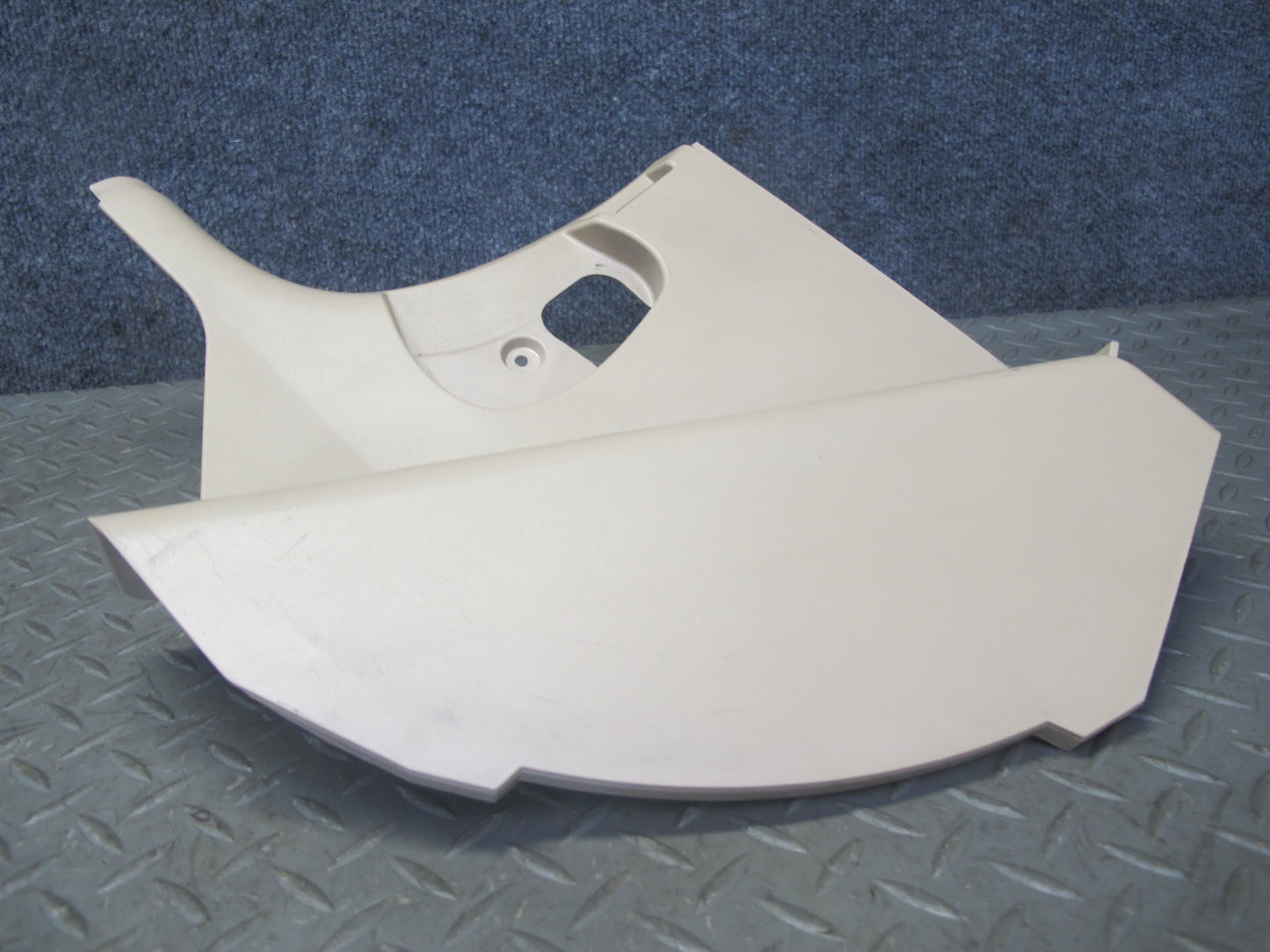 01-06 BMW E46 Coupe Convert Left Footrest & Right Kick Trim Panel Set Beige OEM