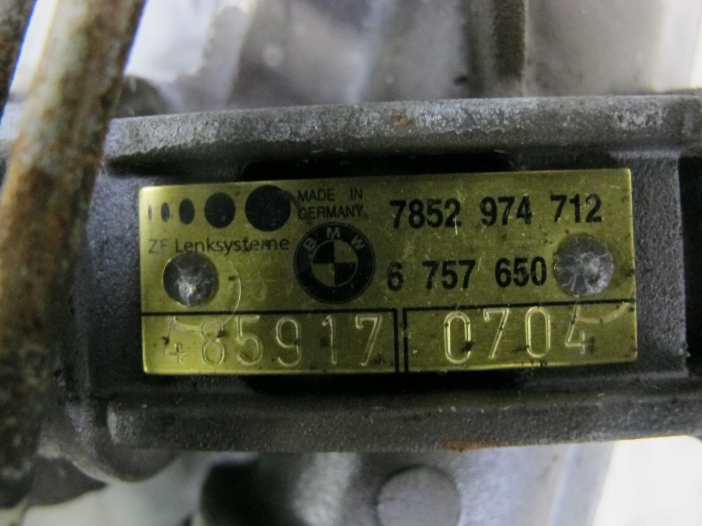 02-06 BMW E46 330Ci 330i Power Steering Rack & Pinion Yellow TAG 6757650 OEM