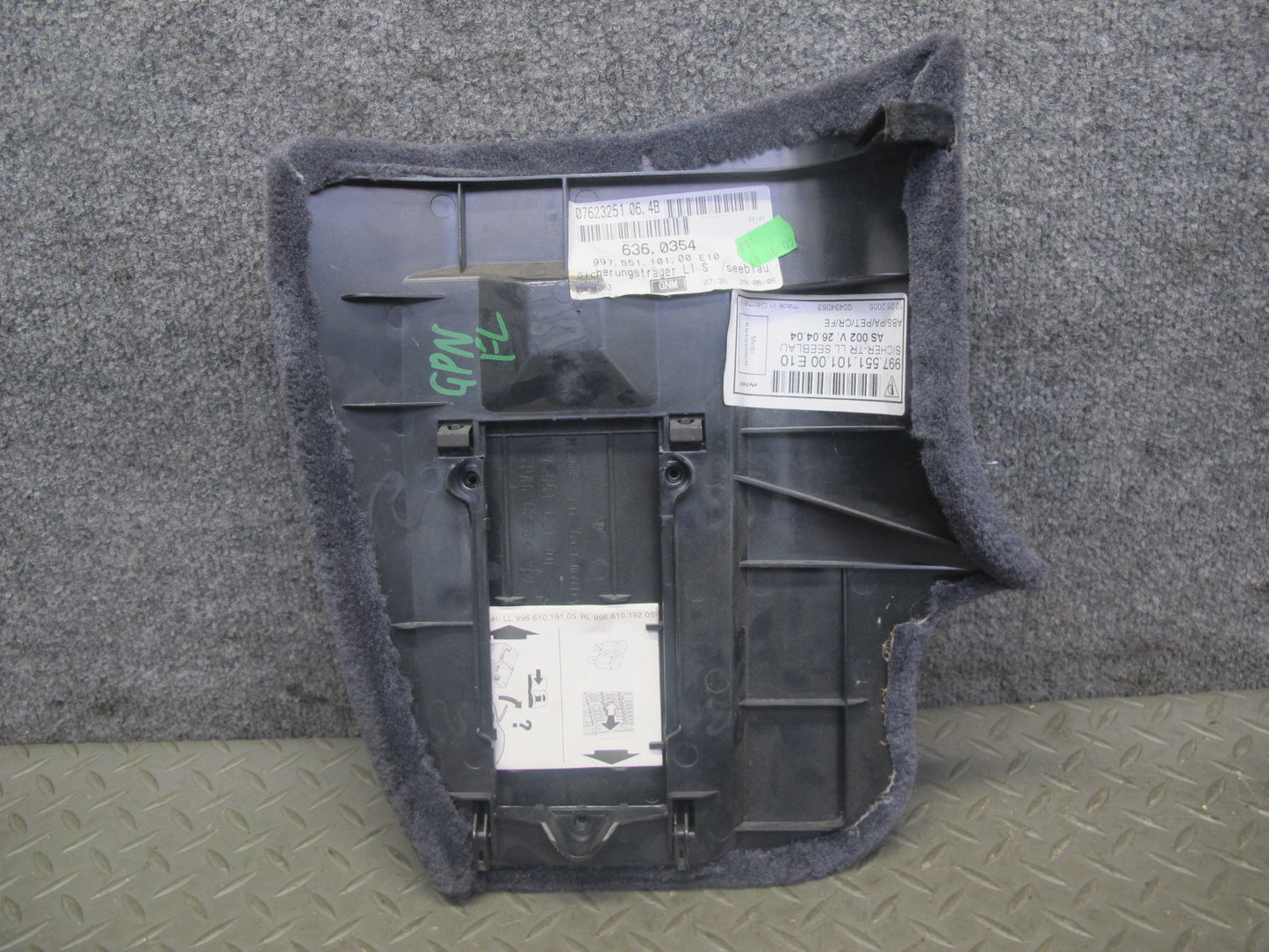 2005-2012 Porsche 911 997 Boxster Fuse Box Kick Trim Cover Panel 99755110100